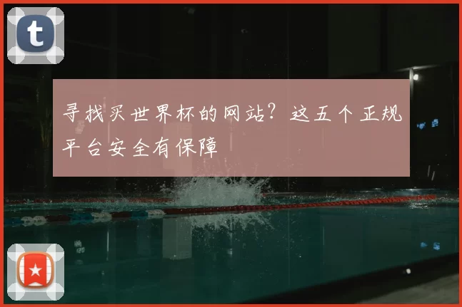 寻找买世界杯的网站?这五个正规平台安全有保障