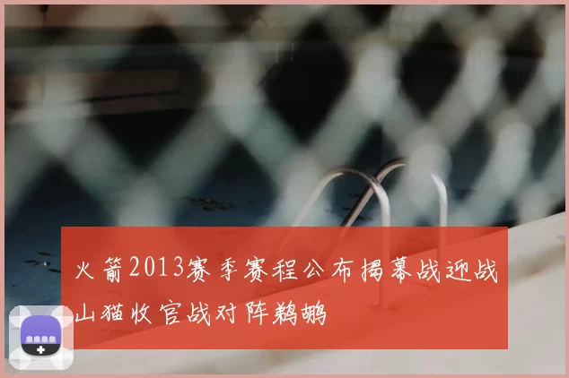 火箭2013赛季赛程公布揭幕战迎战山猫收官战对阵鹈鹕