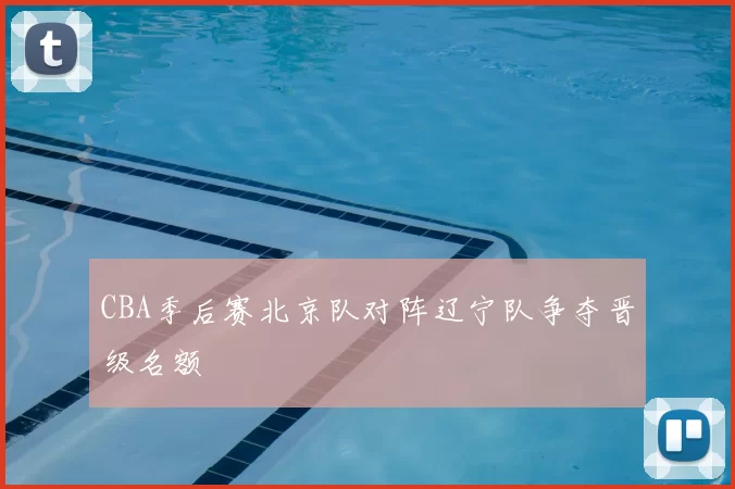 CBA季后赛北京队对阵辽宁队争夺晋级名额