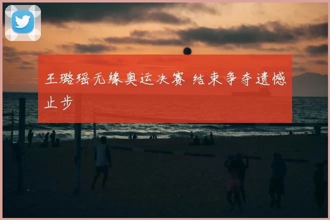 王璐瑶无缘奥运决赛 结束争夺遗憾止步